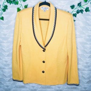 St. John collection santana knit yellow blazer